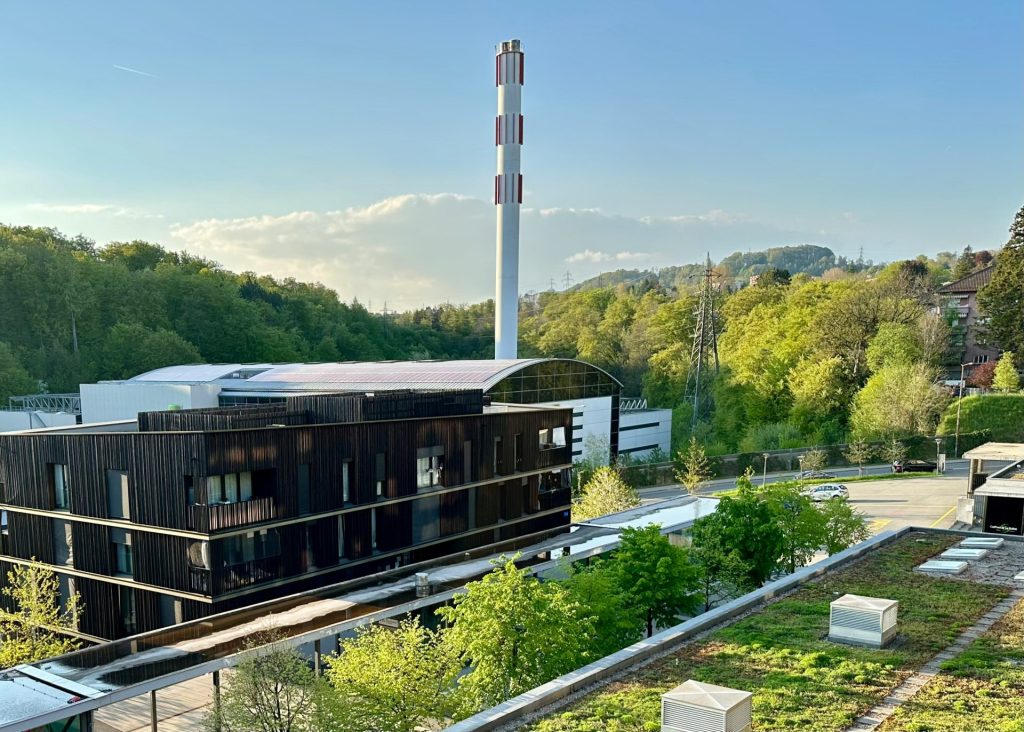 a building that is next to a train track